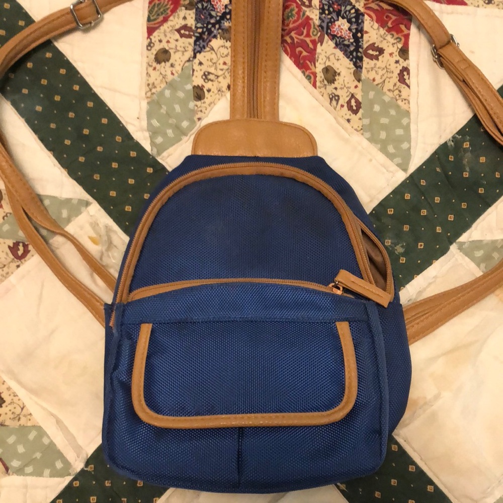 Small blue backpack